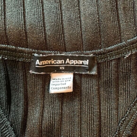 American Apparel black ribbed halter midi dress. Size xs. - Picture 2 of 6